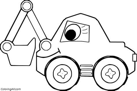 Cartoon Digger Coloring Page - ColoringAll