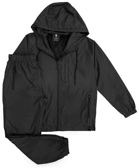 Men's 2-Piece light weight Windbreaker Suit Jogger Sauna GYM Set with ...