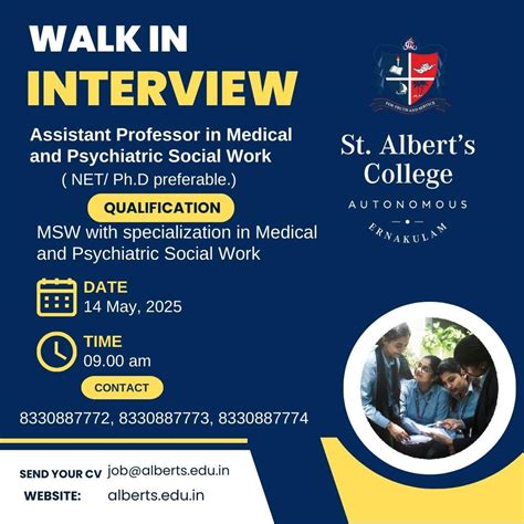 WALK IN INTERVIEW-ASSISTANT PROFESSOR IN MEDICAL AND PSYCHIATRIC SOCIAL ...