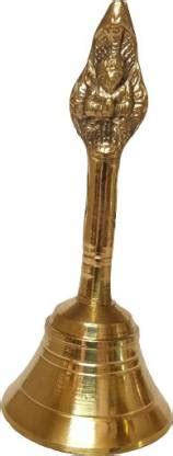 manvi Pure Brass Gold Metal Garuda Ghanti/Pooja Mandir Bell (130 Gram ...