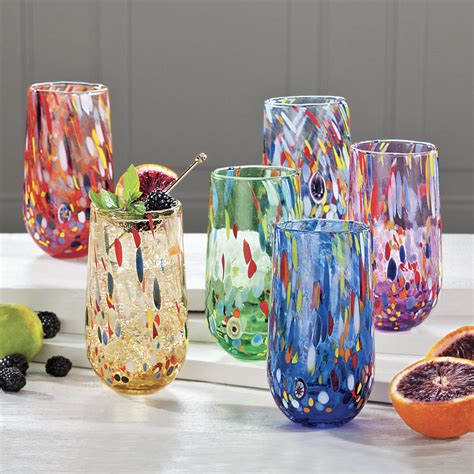 Coloured drinking glasses glassware online