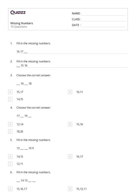50+ Subtraction and Missing Numbers worksheets for Kindergarten on ...