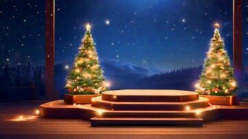 Christmas night sky with a backdrop of twinkling stars and gentle ...