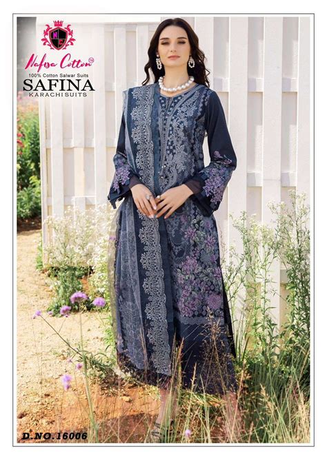 NAFISA COTTON SAFINA KARACHI SUITS VOL 16 COTTON DIGITAL PRINT SALWAR ...