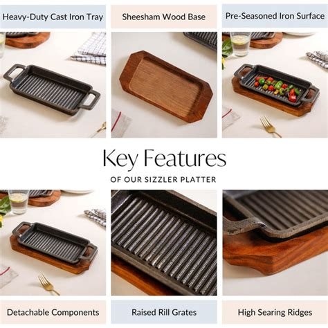 Sizzler Hotplate Sheesham Grill Online - Premium Cast Iron Cookware ...