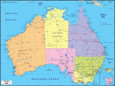 Wall Map Of Australia - Hayley Drumwright