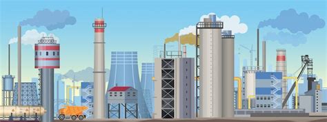 Large refinery complex Vectors - Download Free High-Quality Vectors ...