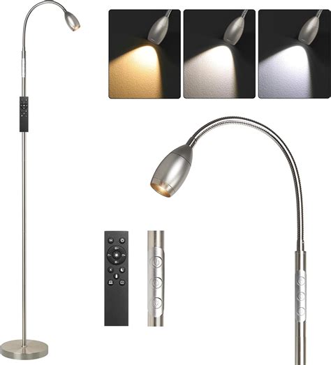 Reading Floor Lamp, 72" Tall LED Lamp with Flexible Gooseneck, Dimmable ...