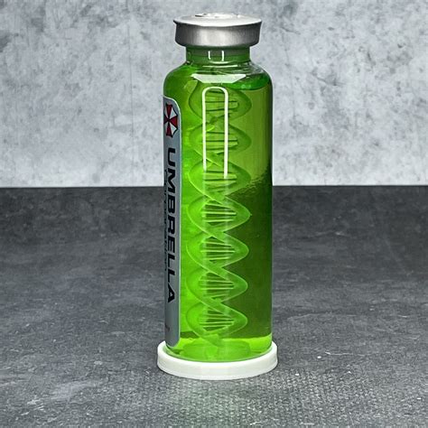 T Virus Vial LED Illuminated Biohazard Vial | LED Illuminated T Virus