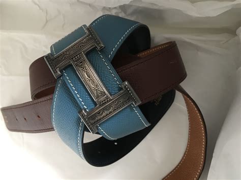 Model: Hermes belts set with Touareg buckle Stamp: A square Color: blue ...