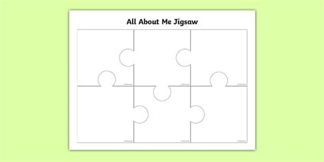 6 Piece Jigsaw Puzzle Template | Twinkl (teacher made)
