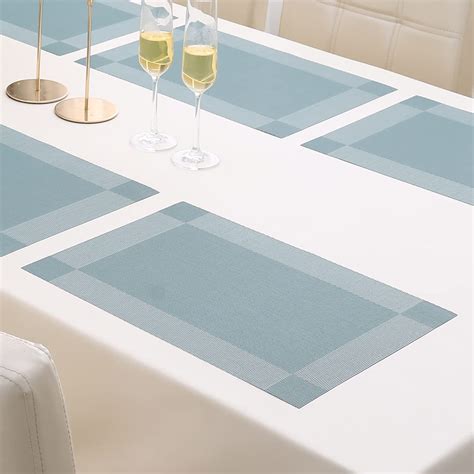 Buy HOKIPO Polyvinyl Chloride Pvc Washable 6 Pieces Dining Table Mats ...