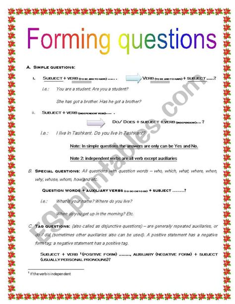 Question Formation Exercises 的图像结果