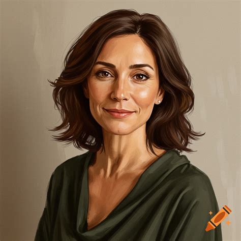 45 year old woman with brown hair and eyes on Craiyon