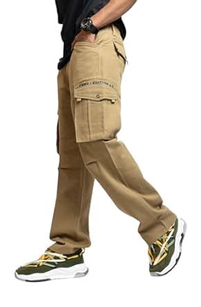 Buy Fibonacci Mocha Baggy Cargo Pants (26) at Amazon.in