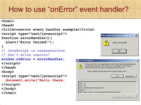 Image result for Write a JavaScript Code for Onerror Event
