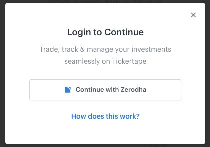 How to login to tickertape? : Tickertape