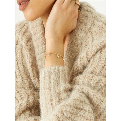 Buy Accessorize London Women's Gold Star Station Bracelet Online
