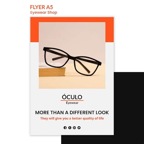 Eyewear shop concept flyer template | Free PSD