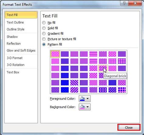 Image result for PowerPoint How to Change Pattern Fill Size