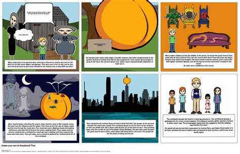 James and the Giant Peach Summary Storyboard by 52845542