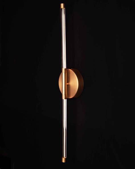 Buy Antique Brass Double Vertical LED Wall Light - Hybec Deco