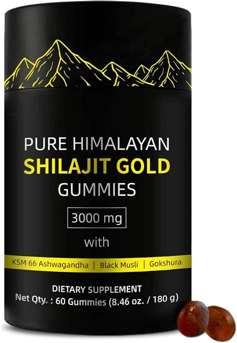 Amazon.com: Be Bodywise Pure Himalayan Shilajit Gummies Gold I Lab Tested I No Added Sugar I ...