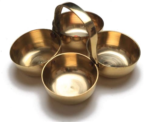 Brass Chowmukh Haldi Kumkum Holder Stand For Puja India | Ubuy
