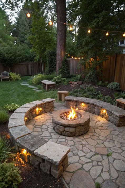 14+ Stunning Natural Rock Fire Pit Ideas
