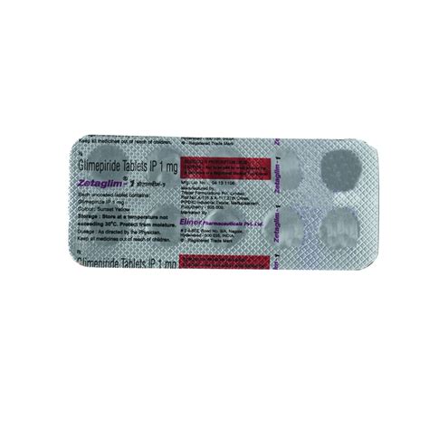 Zetaglim 1 mg Tablet 10's Price, Uses, Side Effects, Composition ...