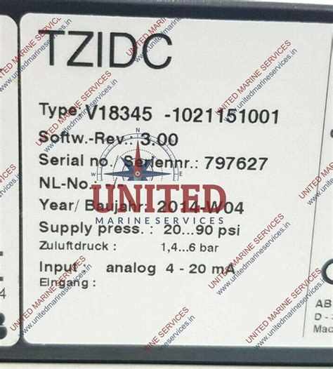 ABB POSITIONER TZIDC V18345-1021151001 | United Marine Services