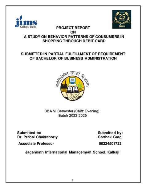 BBA 314 Project Report: Consumer Behavior Patterns in Debit Card ...