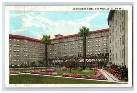 Vintage Ambassador Hotel Los Angeles California. Postcard P167E ...