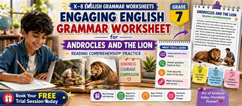 Androcles and the Lion Reading Comprehension for Grade 7
