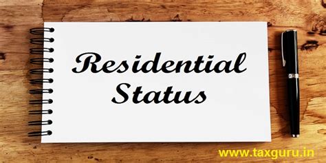 Residential status under Foreign Exchange Management Act, 1999