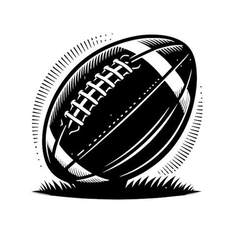 Icône du football américain vecteur Silhouette du logo du ballon de ...