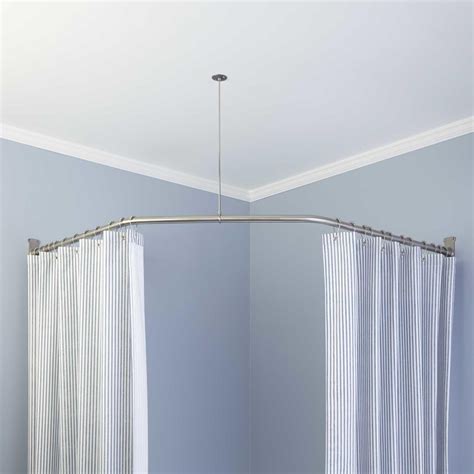 Corner Solid Brass Shower Curtain Rod | Neo angle shower, Corner shower ...