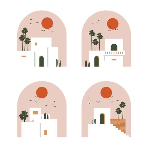Residential Real Estate Minimalist Minimalist Vector Art
