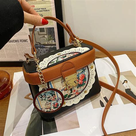 Retro Box Bag Female Style Single Shoulder Bag Messenger Bag – CRAZE