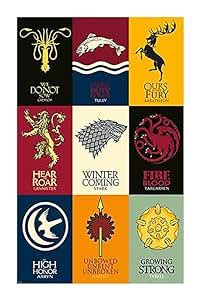 HK PRINTS Game of Thrones Wall Poster for Room (12x18 Inch, 300 GSM ...