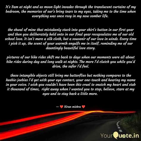 It's 3am at night and as ... | Quotes & Writings by Kiran Mishra ...