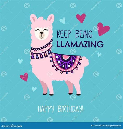 Happy Birthday Llamas With Hats