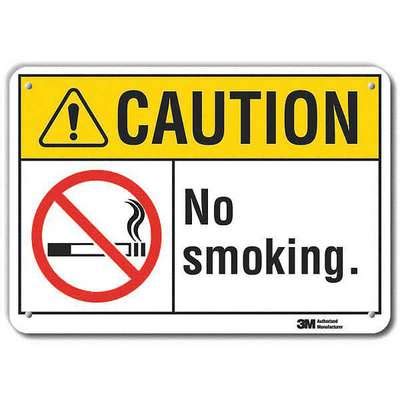 926325-5 Lyle Reflective No Smoking Caution Sign: Aluminum, Mounting ...