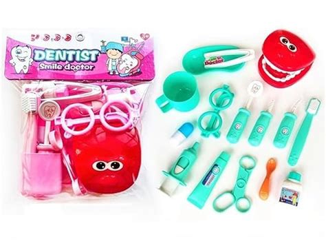 Toy Arena Dentist Play Set Includes Denture, Tray, Eyeglasses, Scissors ...