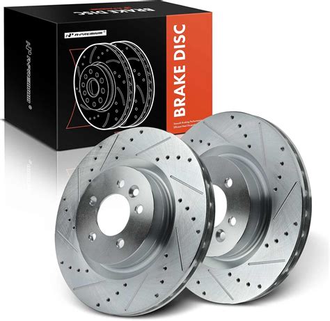 Amazon.com: A-Premium 14.18 inch (360mm) Front Drilled and Slotted Disc ...