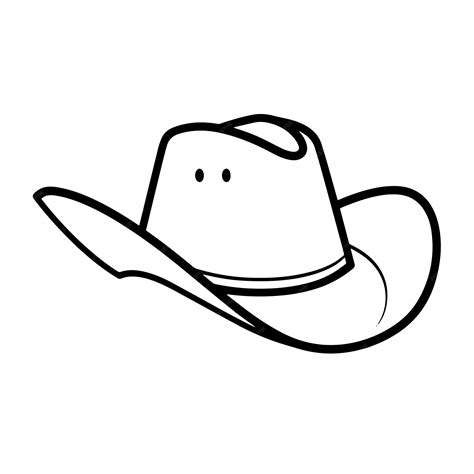 Premium Vector | Minimalist vector depiction of a cowboy hat outline ...