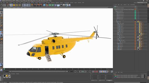 3D Offshore Cargo Helicopter Yellow Rigged for Cinema 4D model | 3D ...