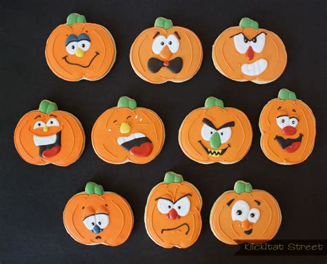 Silly Pumpkin Faces with Royal Icing Transfers