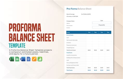 Image result for Proforma Balance Sheet Example