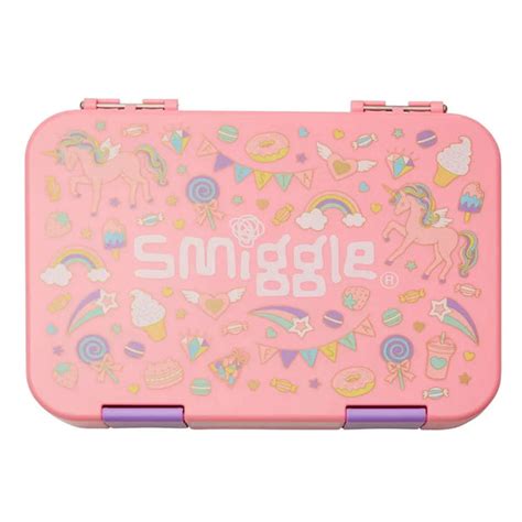 Smiggle Unicorn Party Happy Medium Bento Lunchbox 758ml – Leakproof Ki ...